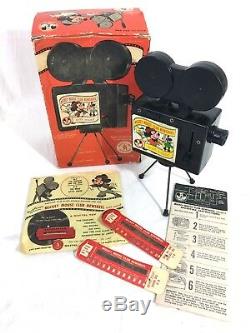 1950 Disney Newsreel Mickey Mouse Club Mattel Projector + videos + music Record
