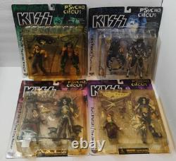 1998 Kiss Psycho Circus Action Figure Lot (4) Complete Set McFarlane New