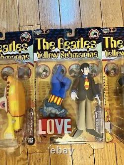1999 MCFARLANE SET Of 5 THE BEATLES Yellow Submarine Love Action Figures Rare