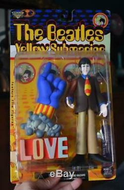 1999 Mcfarlane Complete S/4 The Beatles Yellow Submarine Action Figures Nrfp