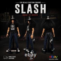 1/6 Custom Slash Figure Guns N Roses Rock Guitarist With Guitar Made To Order