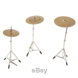 1/6 Scale Complete Drum Set Musical Instrument for 12 Action Figurines Black