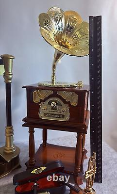 1/6 Scale Music Room Collection Harp Violins Trumpet Electric Guitar & Gramoph