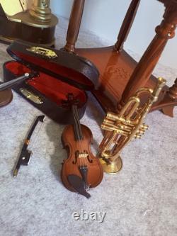 1/6 Scale Music Room Collection Harp Violins Trumpet Electric Guitar & Gramoph