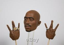 1/6 scale figure Tupac Shakur 2Pac painted Head and hand set
