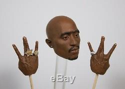 1/6 scale figure Tupac Shakur 2Pac painted Head and hand set