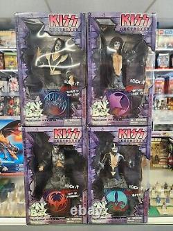 2002 Jack N' the Box KISS DESTROYER FIGURE SET (4) Gene Paul Art Asylum New