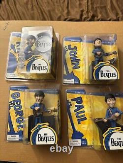 2004 McFarlane Toys The Beatles Cartoon Action Figures Complete Set