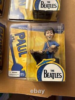 2004 McFarlane Toys The Beatles Cartoon Action Figures Complete Set