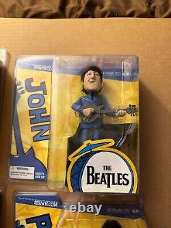 2004 McFarlane Toys The Beatles Cartoon Action Figures Complete Set