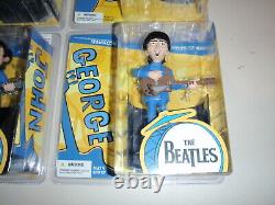 2004 McFarlane Toys The Beatles Cartoon Action Figures Complete Set New