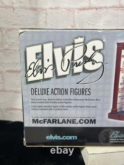 2006 McFarlane Toys Elvis Presley 3 Pack Deluxe Action Figure Set Rock
