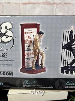 2006 McFarlane Toys Elvis Presley 3 Pack Deluxe Action Figure Set Rock
