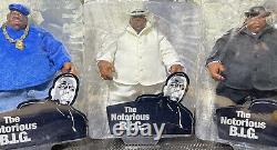 2006 Mezco The Notorious B. I. G. Biggie Smalls 9 Figure Lot Black White & Blue