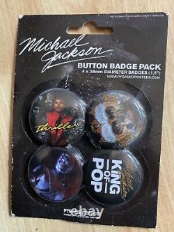 2010 Playmates Toys Michael Jackson Billie Jean 10 Doll Figure Boxed + Badges