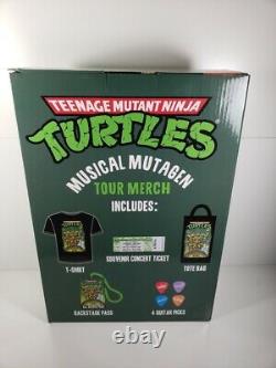 2020 Sdcc Neca Tmnt Musical Mutagen Tour 4 Pack & Accessory Pack (xl) Bundle