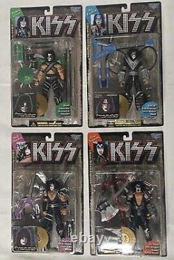 4 KISS McFarlane Ultra Action Figures Simmons Stanley Frehley Criss Collector's