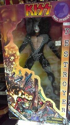 4-Kiss Destroyer 24 Music Playing Figures/Dolls Gene Paul Ace Peter Boxed