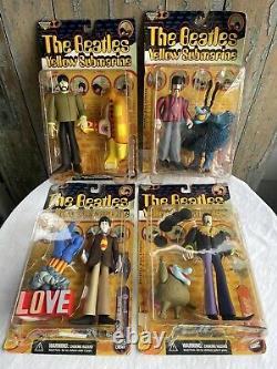 4 McFarlane The BEATLES Yellow Submarine Figures John, Paul, George, Ringo 1999