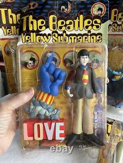 4 McFarlane The BEATLES Yellow Submarine Figures John, Paul, George, Ringo 1999