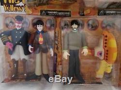 (5) Mcfarlane Toys The Beatles Yellow Submarine Lot Action Figures 1999 NIP