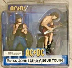 ACDC Brian Johnson & Angus Young 2007 NECA Action Figures MISB