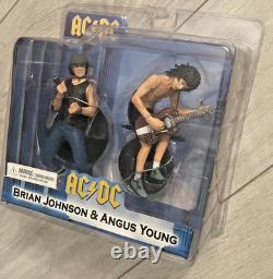 ACDC Brian Johnson & Angus Young 2007 NECA Action Figures MISB