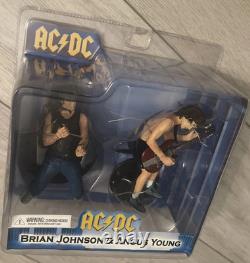 ACDC Brian Johnson & Angus Young 2007 NECA Action Figures MISB