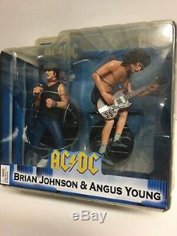 AC/DC Brian Johnson & Angus Young Figures NECA Action Figure Set NIB OOP