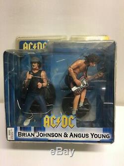 AC/DC Brian Johnson & Angus Young Figures NECA Action Figure Set NIB OOP