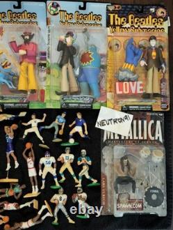 Action Figure Lot, Starting Lineup, McFarlane, Beatles, Metallica, Marvel, Etc