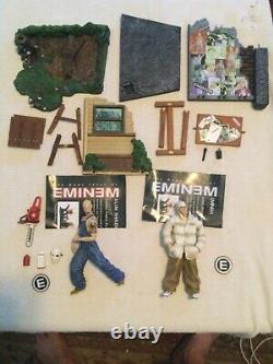 Art Asylum-Many Faces of Eminem- Slim Shady & Eminem Action Figures- 2001-Used