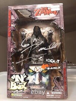 Autographed Rob Zombie N The Box Art Asylum Jack in The Box Figure