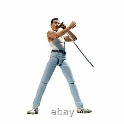 BANDAI S. H. Figuarts Freddie Mercury Live Aid Ver. Action Figure with Tracking NEW
