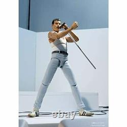 BANDAI S. H. Figuarts Freddie Mercury Live Aid Ver. Action Figure with Tracking NEW