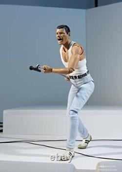 BANDAI S. H. Figuarts Freddie Mercury Live Aid Ver. Action Figure with Tracking new