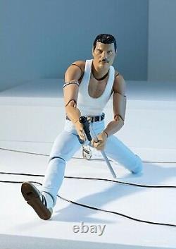 BANDAI S. H. Figuarts Queen Freddie Mercury Live Aid Ver. Action Figure from JAPAN