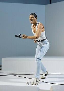 BANDAI S. H. Figuarts Queen Freddie Mercury Live Aid Ver. Action Figure from JAPAN
