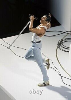 BANDAI S. H. Figuarts Queen Freddie Mercury Live Aid Ver. Action Figure from JAPAN