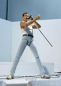 BANDAI S. H. Figuarts Queen Freddie Mercury Live Aid Ver. Action Figure from JAPAN