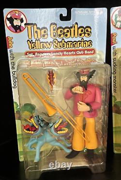 BEATLES MCFARLANE 1999 YELLOW SUBMARINE Action Figures in Original Box Set of 4