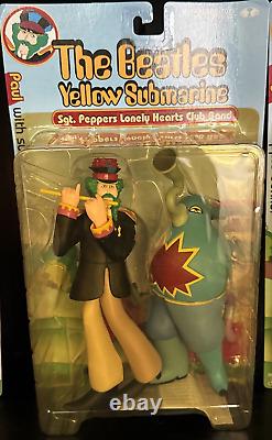 BEATLES MCFARLANE 1999 YELLOW SUBMARINE Action Figures in Original Box Set of 4