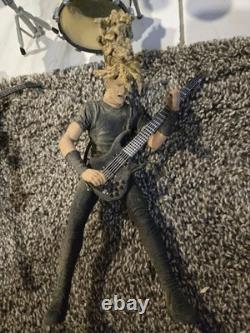 Band Musician Action Figure Set with Drum Kit, Guitars & Cymbal Stand Plastic