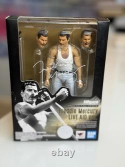 Bandai S. H. Figuarts Queen Freddie Mercury Live Aid Ver. Action Figure, NEW