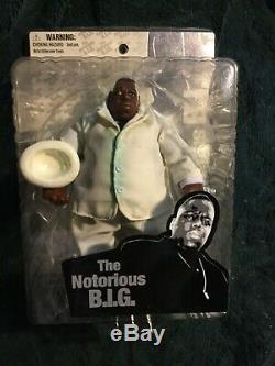 Biggie Smalls figure Rare Variant White Suit'Rest in Peace' Mezco Notorious Big