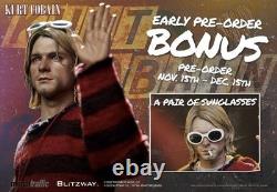 Blitzway Kurt Cobain 16 Action Figure Guitar Microphone Swappable Hands