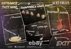 Blitzway Kurt Cobain 16 Action Figure Guitar Microphone Swappable Hands