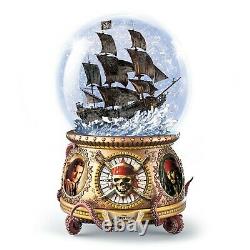 Bradford Exchange Disney Pirates of the Caribbean Musical Glitter Globe NEW