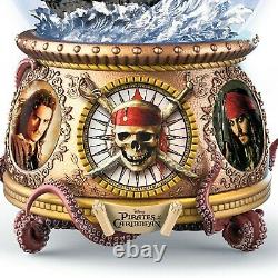 Bradford Exchange Disney Pirates of the Caribbean Musical Glitter Globe NEW