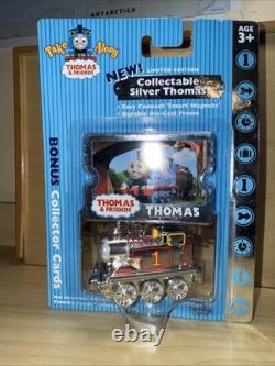 CHROME SILVER! THOMAS FRIENDS TRAIN Diecast TAKE N PLAY ALONG NEW RARE METALLIC